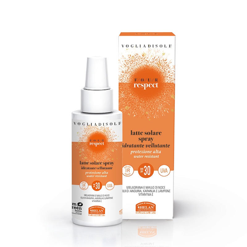VOGLIADISOLE FOUR RESPECT LATTE SOLARE SPRAY SPF30 VISO E CORPO 100 ML - Farmacia Rossi2 - Farmacia Rossi 