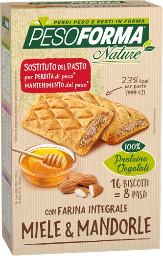 PESOFORMA BISCOTTO INTEGR MIELE MANDORLE 16 PEZZI 33 G - Farmacia Rossi2 - Farmacia Rossi 