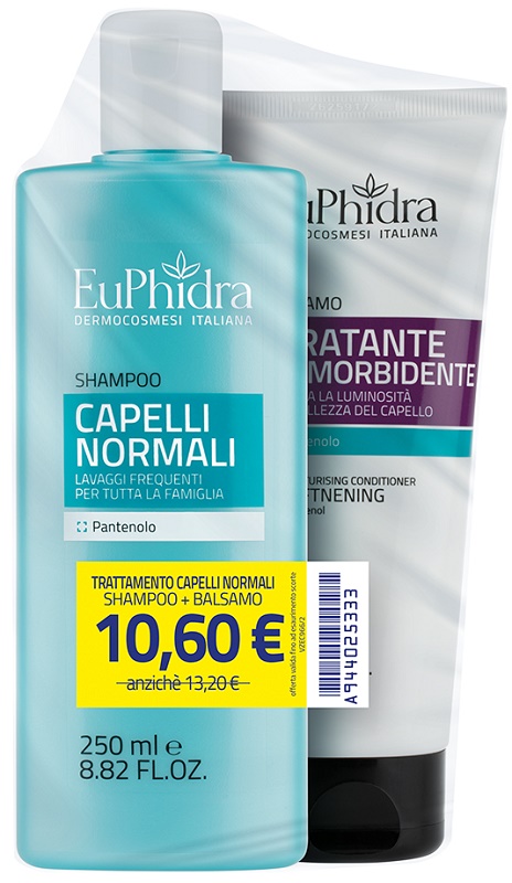 EUPHIDRA SHAMPOO CAPELLI NORMALI 250 ML + BALSAMO IDRATANTE 200 ML - Farmacia Rossi2 - Farmacia Rossi 