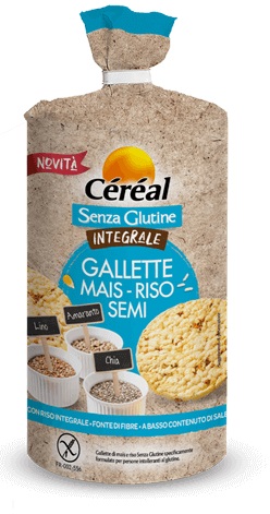 CEREAL SENZA GLUTINE INTEGRALE GALLETTE MAIS RISO SEMI 115 G - Farmacia Rossi2 - Farmacia Rossi 