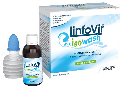 SOLUZIONE SALINA ISOTONICA LINFOVIR ISOWASH 8 FLACONI DA 60 ML - Farmacia Rossi2 - Farmacia Rossi 