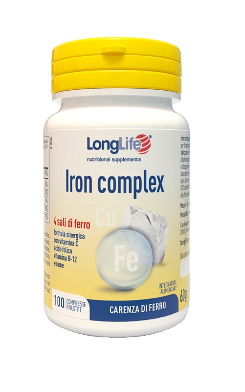 LONGLIFE IRON COMPLEX 100 COMPRESSE - Farmacia Rossi2 - Farmacia Rossi 
