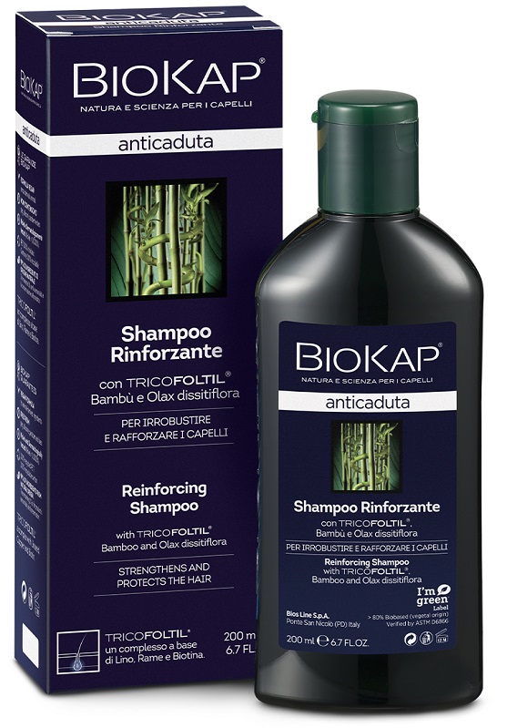 BIOKAP SHAMPOO RINFORZANTE ANTICADUTA CON TRICOFOLTIL NUOVA FORMULA 200 ML - Farmacia Rossi2 - Farmacia Rossi 