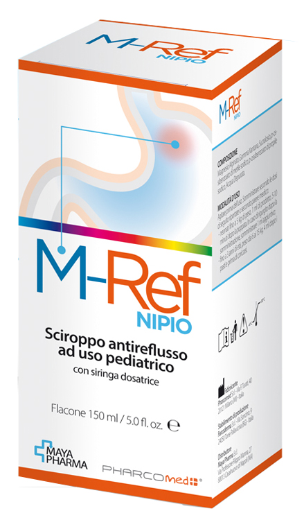 M-REF NIPIO SCIROPPO ANTIREFLUSSO AD USO PEDIATRICO 150 ML CON SIRINGA DOSATRICE - Farmacia Rossi2 - Farmacia Rossi 