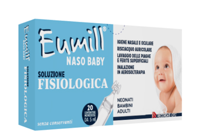 EUMILL NASO BABY SOLUZIONE FISIOLOGICA 20 CONTENITORI MONODOSE 5 ML - Farmacia Rossi2 - Farmacia Rossi 