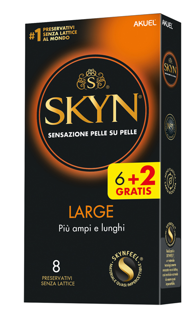 AKUEL SKYN LARGE PIU AMPI/LUNGHI 6 PEZZI + 2 OMAGGIO - Farmacia Rossi2 - Farmacia Rossi 