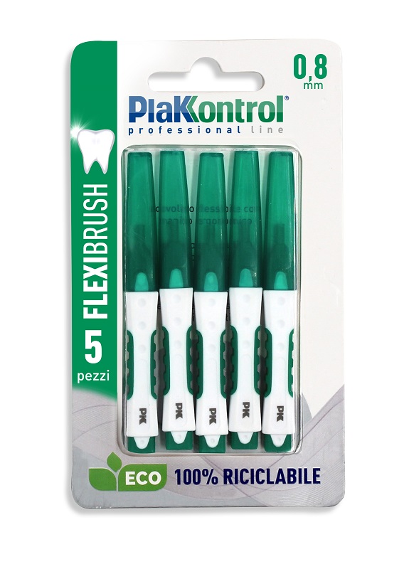 PLAKKONTROL FLEXIBRUSH SCOVOLINI INTERDENTALI 0,8 5 PEZZI - Farmacia Rossi2 - Farmacia Rossi 