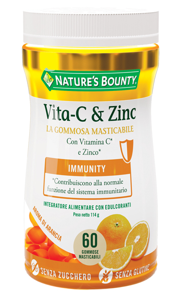 NATURE'S BOUNTY VITA-C&ZINC 60 GOMMOSE - Farmacia Rossi2 - Farmacia Rossi 