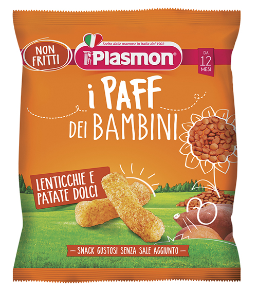 PLASMON DRY SNACK PAFF LENTICCHIE-PATATA DOLCE 15 G - Farmacia Rossi2 - Farmacia Rossi 