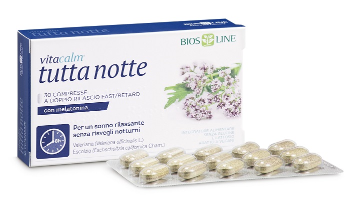VITACALM TUTTA NOTTE CON MELATONINA 60 COMPRESSE - Farmacia Rossi2 - Farmacia Rossi 