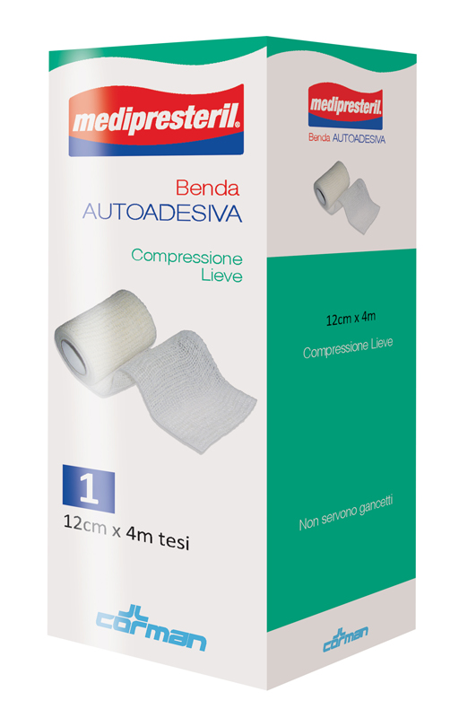 MEDIPRESTERIL BENDA AUTOADESIVA 12X400 CM 1 PEZZO - Farmacia Rossi2 - Farmacia Rossi 