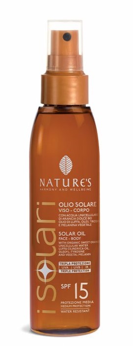 NATURE'S I SOLARI OLIO SOLARE VISO CORPO SPF 15 150 ML - Farmacia Rossi2 - Farmacia Rossi 