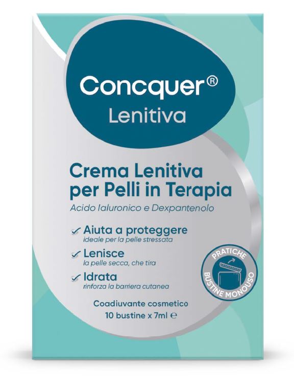 CONCQUER CREMA LENITIVA 10 BUSTINE DA 7 ML - Farmacia Rossi2 - Farmacia Rossi 