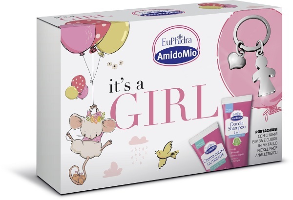 EUPHIDRA AMIDO IT'S A GIRL COFANETTO CON 1 DOCCIA SHAMPOO 2IN1+1 CREMA CORPO+PORTACHIAVI - Farmacia Rossi2 - Farmacia Rossi 