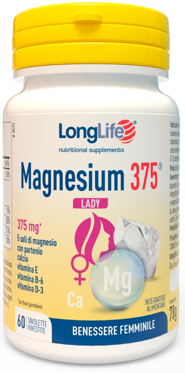 LONGLIFE MAGNESIUM 375 LADY 60 TAVOLETTE - Farmacia Rossi2 - Farmacia Rossi 