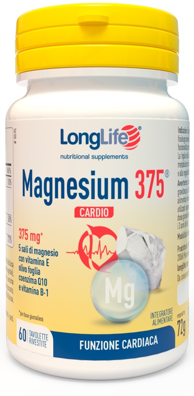 LONGLIFE MAGNESIUM 375 CARDIO 60 TAVOLETTE - Farmacia Rossi2 - Farmacia Rossi 
