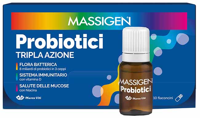 MASSIGEN PROBIOTICI 10 FLACONCINI X 8 ML - Farmacia Rossi2 - Farmacia Rossi 