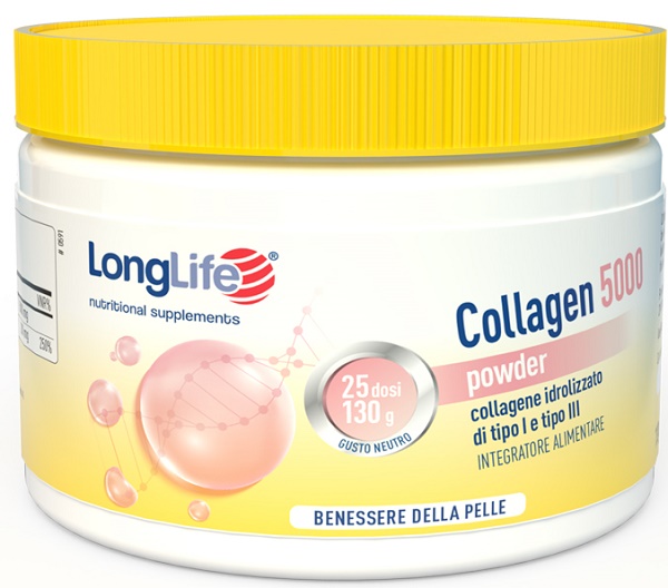 LONGLIFE COLLAGEN 5000 POWDER 130 G - Farmacia Rossi2 - Farmacia Rossi 