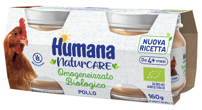 HUMANA OMOGENEIZZATO POLLO BIOLOGICO 2 PEZZI 80 G - Farmacia Rossi2 - Farmacia Rossi 