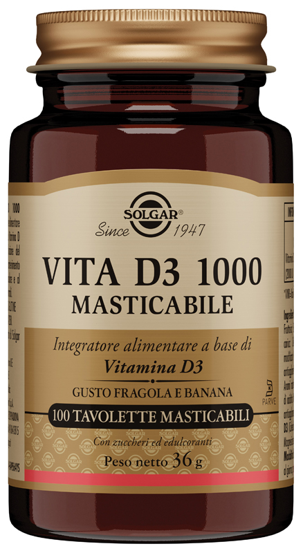VITA D3 1000 100 TAVOLETTE MASTICABILI - Farmacia Rossi2 - Farmacia Rossi 