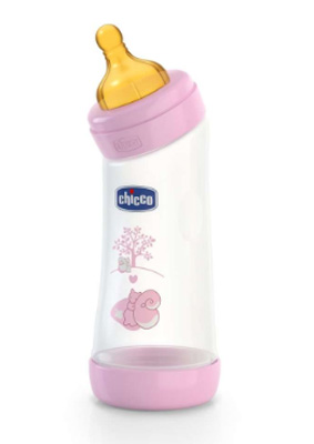 CHICCO BIBERON WELL BEING ANGOLATO IN POLIPROPILENE GIRL DA 250 ML NORMAL LATTICE - Farmacia Rossi2 - Farmacia Rossi 