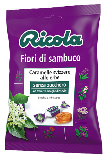 RICOLA FIORI DI SAMBUCO SENZA ZUCCHERO 70 G - Farmacia Rossi2 - Farmacia Rossi 