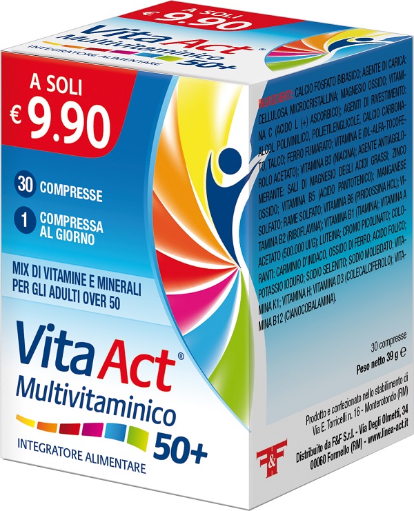 MULTIVITAMINICO ACT 50+ 30 COMPRESSE - Farmacia Rossi2 - Farmacia Rossi 