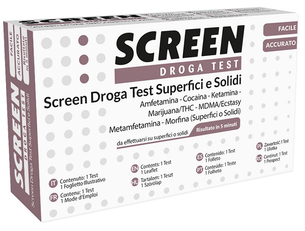 DROGA TEST RILEVA 7 DROGHE SU SUPERFICI O POLVERI SCREEN DROGA TEST SUPERFICI E POLVERI - Farmacia Rossi2 - Farmacia Rossi 