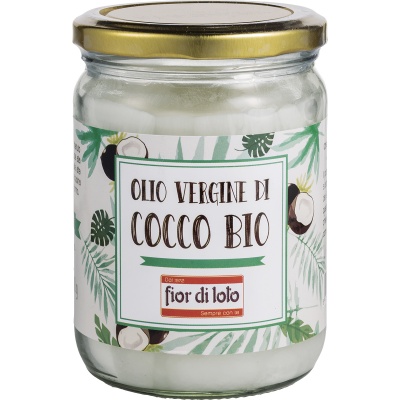 FIOR DI LOTO OLIO VERGINE DI COCCO BIO 450 ML - Farmacia Rossi2 - Farmacia Rossi 