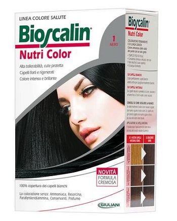 BIOSCALIN NUTRI COLOR 1 NERO SINCROB 124 ML - Farmacia Rossi2 - Farmacia Rossi 