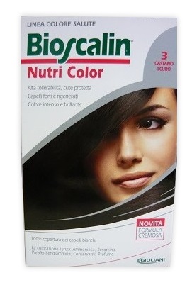 BIOSCALIN NUTRI COLOR 3 CASTANO SCURO SINCROB 124 ML - Farmacia Rossi2 - Farmacia Rossi 