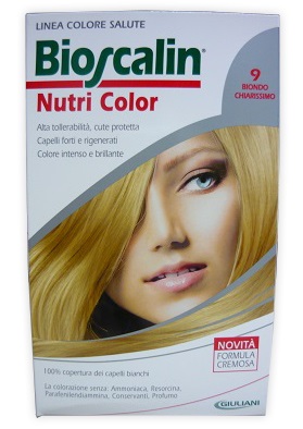 BIOSCALIN NUTRI COLOR 9 BIONDO CHIARISSIMO SINCROB 124 ML - Farmacia Rossi2 - Farmacia Rossi 