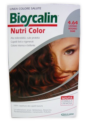 BIOSCALIN NUTRI COLOR 4,64 CASTANO MOGANO RAME 124 ML - Farmacia Rossi2 - Farmacia Rossi 