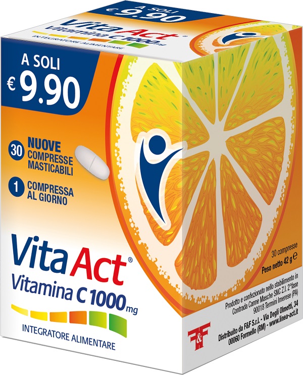 VITAMINA C ACT 1000MG 30 COMPRESSE MASTICABILI - Farmacia Rossi2 - Farmacia Rossi 