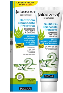 ALOEVERA2 DENTIFRICIO SBIANCANTE PROTETTIVO CON STEVIA 100 ML - Farmacia Rossi2 - Farmacia Rossi 