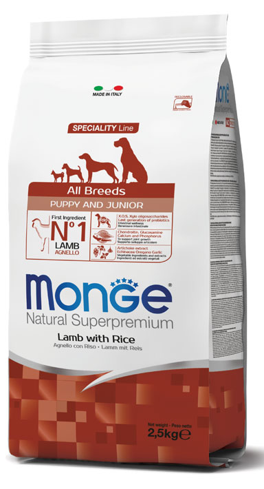 MONGE ALL BREEDS PUPPY AGNELLO & RISO 2500 G - Farmacia Rossi2 - Farmacia Rossi 