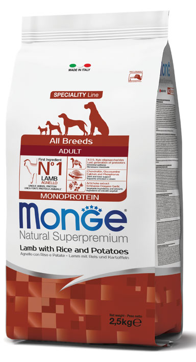 MONGE ALL BREEDS ADULT AGNELLO RISO & PATATE 2500 G - Farmacia Rossi2 - Farmacia Rossi 