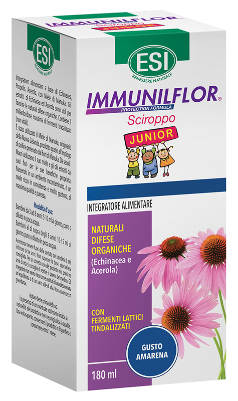 ESI IMMUNILFLOR SCIROPPO JUNIOR 180 ML - Farmacia Rossi2 - Farmacia Rossi 