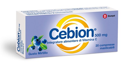 CEBION MASTICABILE MIRTILLO VITAMINA C 500 MG 20 COMPRESSE - Farmacia Rossi2 - Farmacia Rossi 