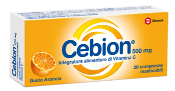 CEBION MASTICABILE ARANCIA VITAMINA C 500 MG 20 COMPRESSE - Farmacia Rossi2 - Farmacia Rossi 