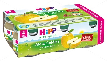 HIPP BIO OMOGENEIZZATO MELA GOLDEN 6X80 G - Farmacia Rossi2 - Farmacia Rossi 