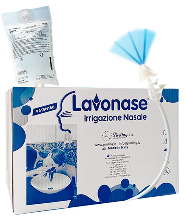 LAVONASE 2 BLISTER STERILI + 10 SACCHE SOLUZIONE FISIOLOGICAPER LAVAGGI NASALI + 1 CLAMP + 1 VENTOSA - Farmacia Rossi2 - Farmacia Rossi 