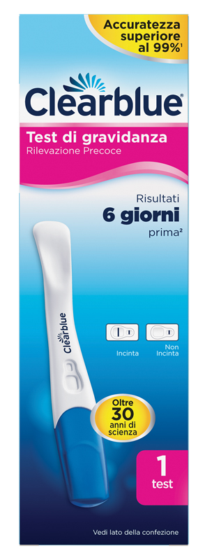 TEST DI GRAVIDANZA CLEARBLUE RILEVAZIONE PRECOCE 1 PEZZO - Farmacia Rossi2 - Farmacia Rossi 