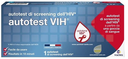 AUTOTEST VIH SCREENING DELL'HIV CONTIENE 1 AUTOTEST + SOLUZIONE + BISTURI + CEROTTO + GARZA + SALVIETTA DISINFETTANTE - Farmacia Rossi2 - Farmacia Rossi 