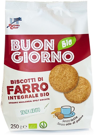 BUONGIORNOBIO BISCOTTI DI FARRO INTEGRALE SENZA LIEVITO - Farmacia Rossi2 - Farmacia Rossi 