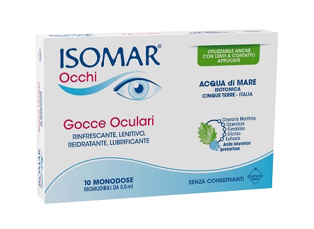 ISOMAR OCCHI GOCCE OCULARI ALL'ACIDO IALURONICO 0,20% 10 FLACONCINI - Farmacia Rossi2 - Farmacia Rossi 