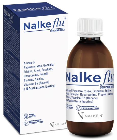 NALKEFLU SOLUZIONE ORALE 200 ML + 1  BUSTINA DA 2,5 G - Farmacia Rossi2 - Farmacia Rossi 