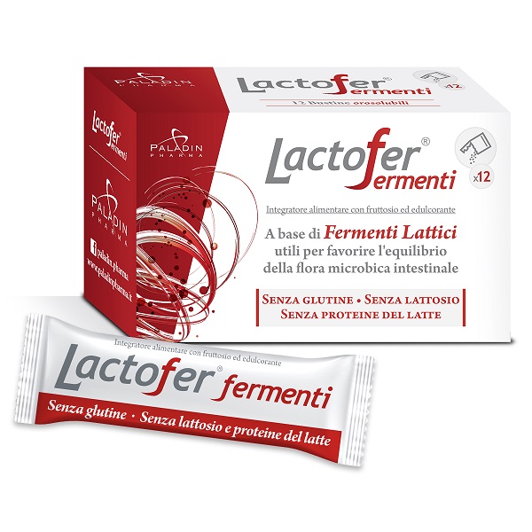 LACTOFER FERMENTI 12 BUSTINE OROSOLUBILI - Farmacia Rossi2 - Farmacia Rossi 