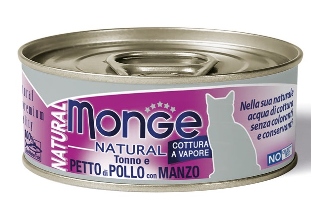 MONGE NATURAL QUALITY GATTO MONGE NATURAL PETTO DI POLLO CON MANZO 80 G - Farmacia Rossi2 - Farmacia Rossi 