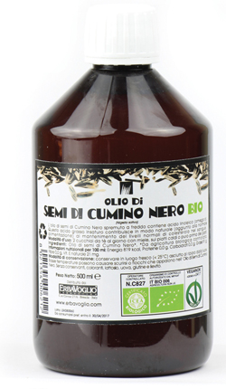 OLIO DI SEMI DI CUMINO NERO BIO 500 ML - Farmacia Rossi2 - Farmacia Rossi 